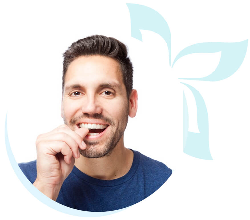 Man wearing aligner